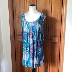 Lily Bright Stretch Pullover Tunic Top, Size 4XL